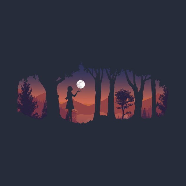 Girl and Nature_full moon by pilipsjanuariusDesign