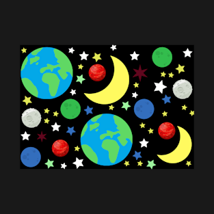 Mother earth space pattern T-Shirt