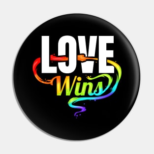 LGBTQ Love Wins Logo For Pride Month Pin