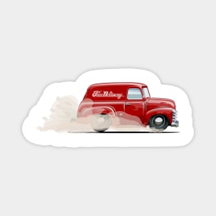 Cartoon retro delivery van Magnet