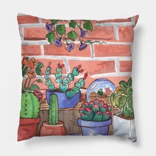 Garden wall Pillow