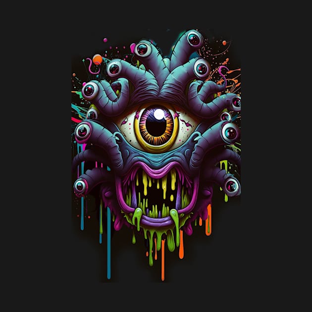 Beholder D&D Monster Graffiti by Pixel-Meanagerie