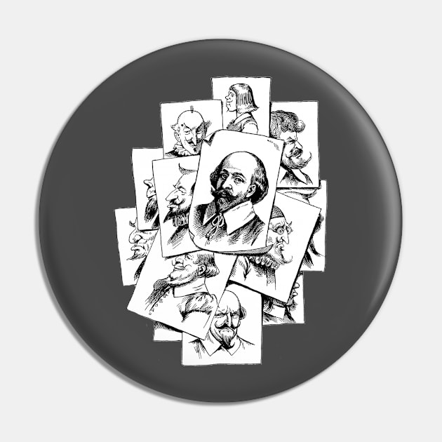 Many Faces Of Shakespeare Pin by Specialstace83