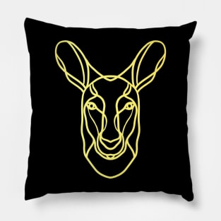 Kangaroo line art Pillow