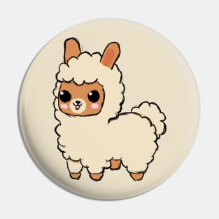 Creamy Llama Pin