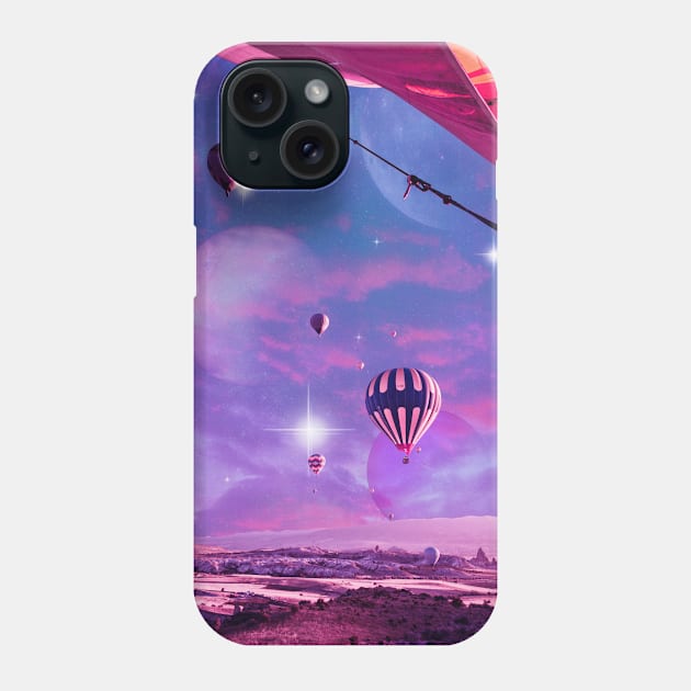 Flight to a pink night Phone Case by cupofmars