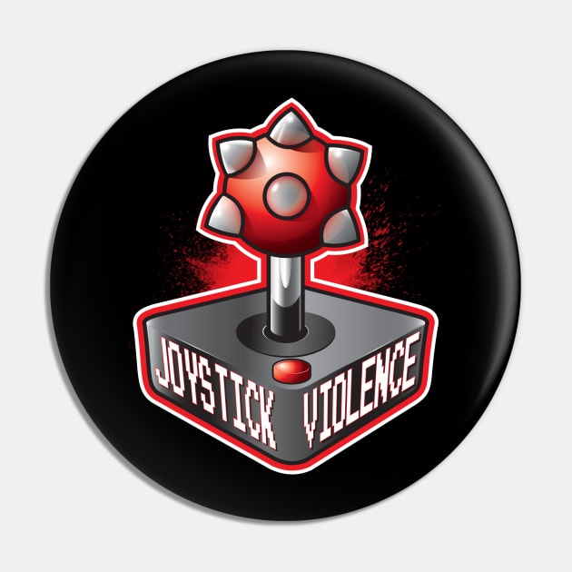 Joystick Violence Pin by robo_ohno