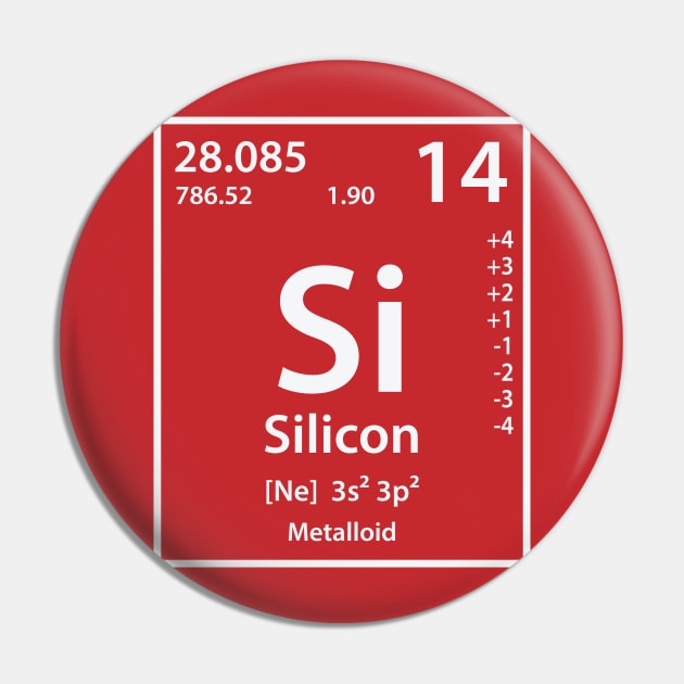 Silicon Element T-Shirt Pin by cerebrands