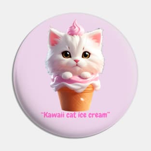 Purr-fectly Adorable Cat-tastic Ice Cream Pin