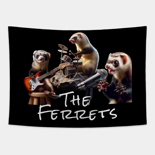 Rock Star Ferrets Musicians Tapestry by Mind Your Tee