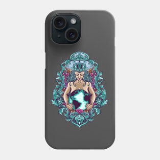 Mother earth mascot illustration Phone Case