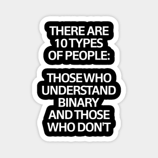 Ten Types of People...Those Who Understand Binary Magnet