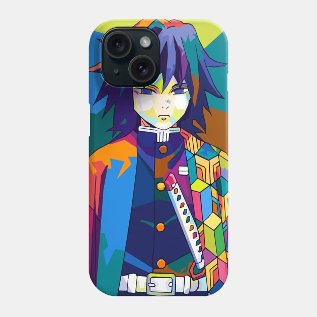 Demon Slayer Giyu Tomioka Pop Art Phone Case by SiksisArt