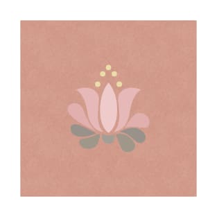 serene lotus flower in pink clay T-Shirt