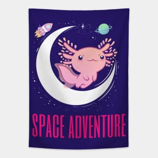 Axolotl Space Adventure Tapestry