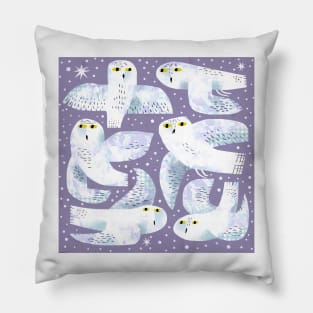 Snowy Owls Pillow