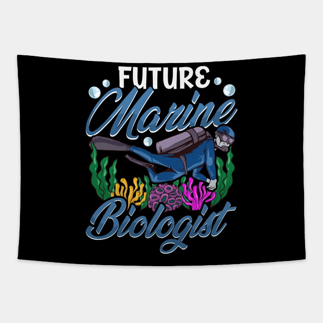 Cute & Funny Future Marine Biologist Biology Tapestry by theperfectpresents