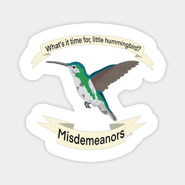 Misdemeanor Hummingbird Magnet by The Sword and The Stoned
