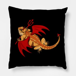 Lil Devil Bearded Dragon Pillow