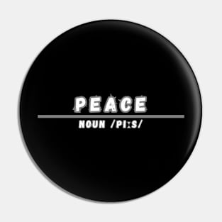 Word Peace Pin