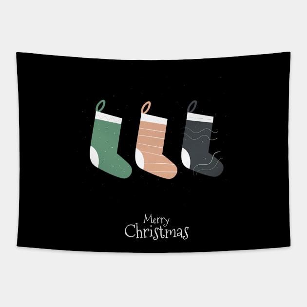 Christmas socks Tapestry by kameleon