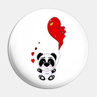 Sad valentines Panda Pin