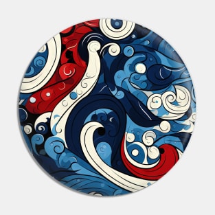 Abstract Swirls and Waves Effect illustration Pin