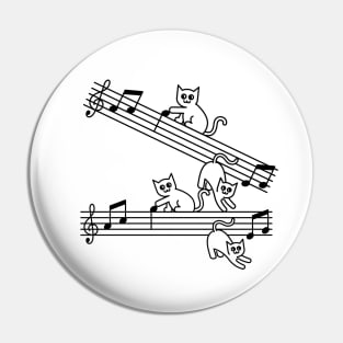 Purfect Cat Music Meow Musical Notation Meowsical Pin