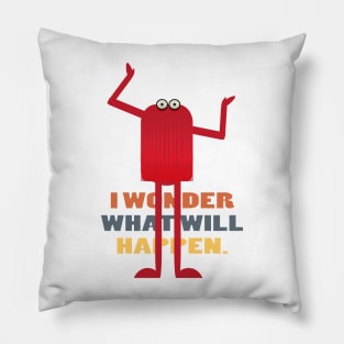 Red Guy Blues Pillow