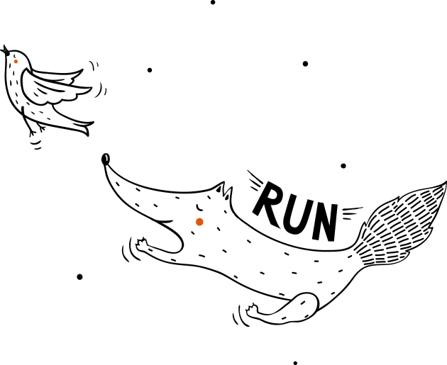 Run! Kids T-Shirt by annapaff