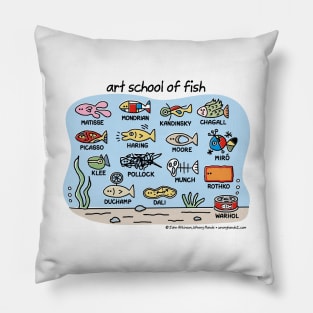 art school of fish Pillow