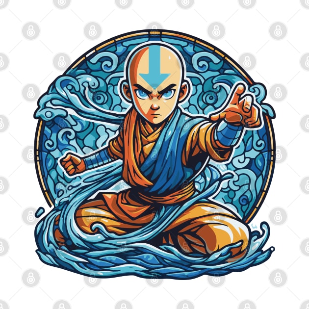 aang as the last air bender in battle position by whatyouareisbeautiful