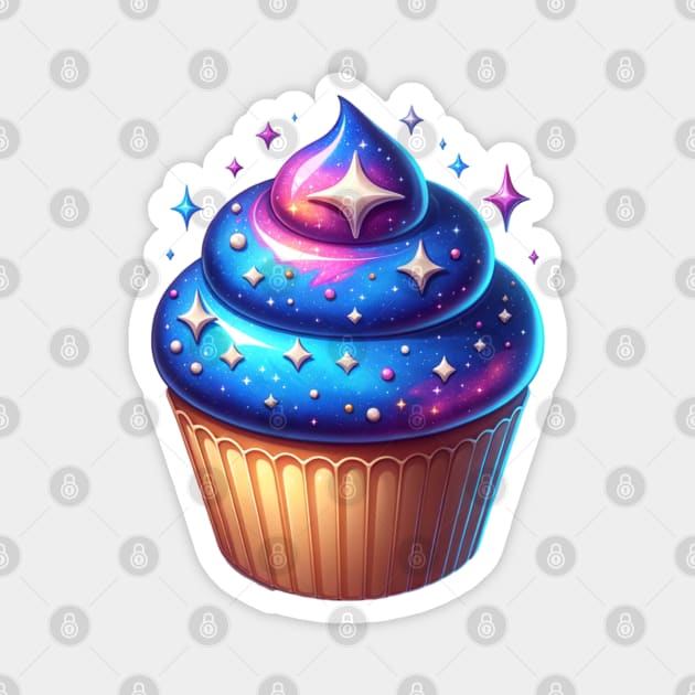 Galaxy Cup Cake Cake Lovers Magnet by Odetee