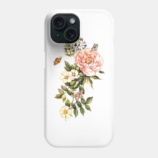 Watercolor vintage floral motifs Phone Case