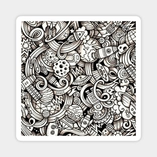 Space Art Doodle 1 Magnet