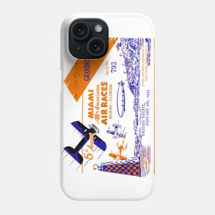 Historic 1933 Miami Air Races Ticket Phone Case