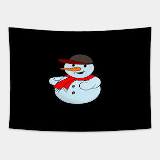 happy snowman christmas Tapestry