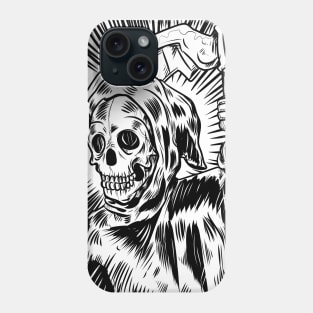 Grim Reaper Tattoo Tarot Card Phone Case