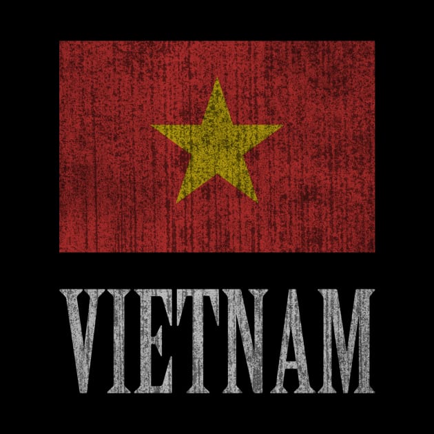 Vietnam retro flag by Mollie