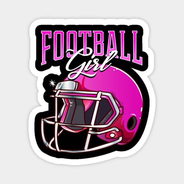 Football Girl Women Cute Football Gift Design Magnet by Dr_Squirrel