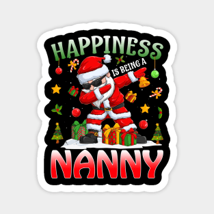 Happiness Is Being A Nanny Santa Christmas Magnet
