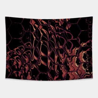 Flames Beehive Honeycomb Abstract Tapestry