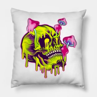 melting skull graphic sublimation Pillow