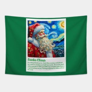 Santa Claus in starry night Tapestry