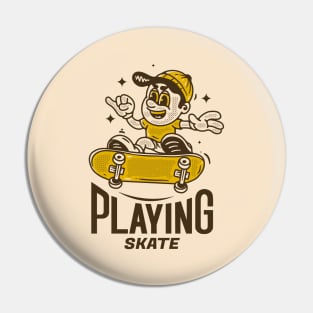 Playing skate Pin