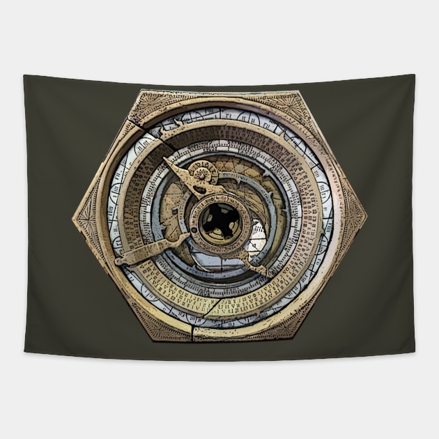 The Dial Of Destiny Tapestry by Buff Geeks Art