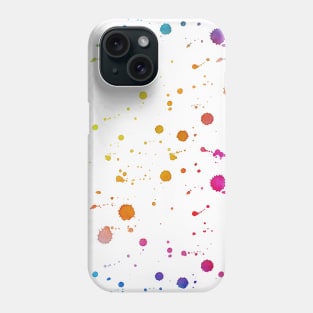 Rainbow Bright Pastel Watercolor Drops, Splatters and Dribbles Phone Case