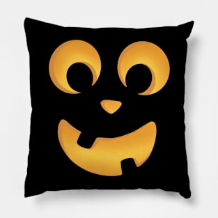 Goofy Jack O Lantern Face Pillow