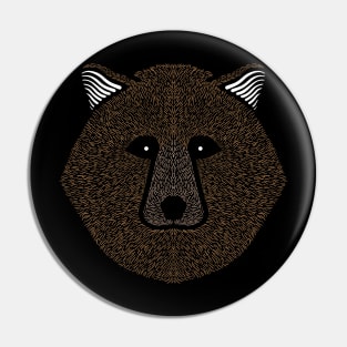 Grizzly Bear At Night Pin