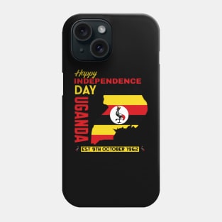 Happy Independence Day Uganda, Ugandan Flag Phone Case